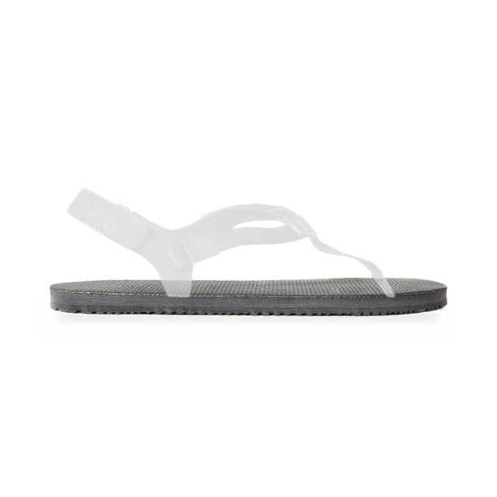 Elite Alpha 12mm replacement sole, UltraGrip footbed, shown on the Elite sandal with the straps faded