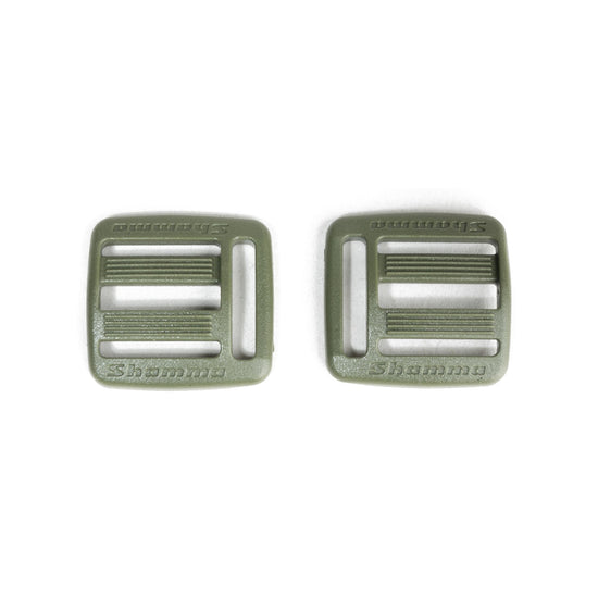 Shamma Elite Color Buckles, green, left and right pair