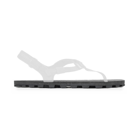 Elite Ibex 13mm replacement sole, UltraGrip footbed, shown on the Elite sandal with the straps faded