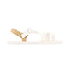 Shamma TrailStar heel strap in tan on a TrailStar sandal, outer side, with the rest faded